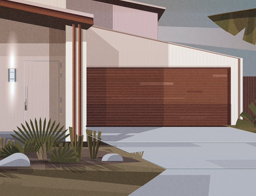 Ilustración vectorial. Vivienda unifamiliar. 9