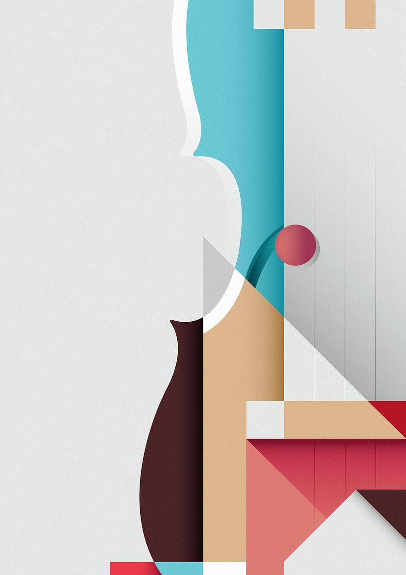 Geometría simple, colores y sombras para contar una historia 10