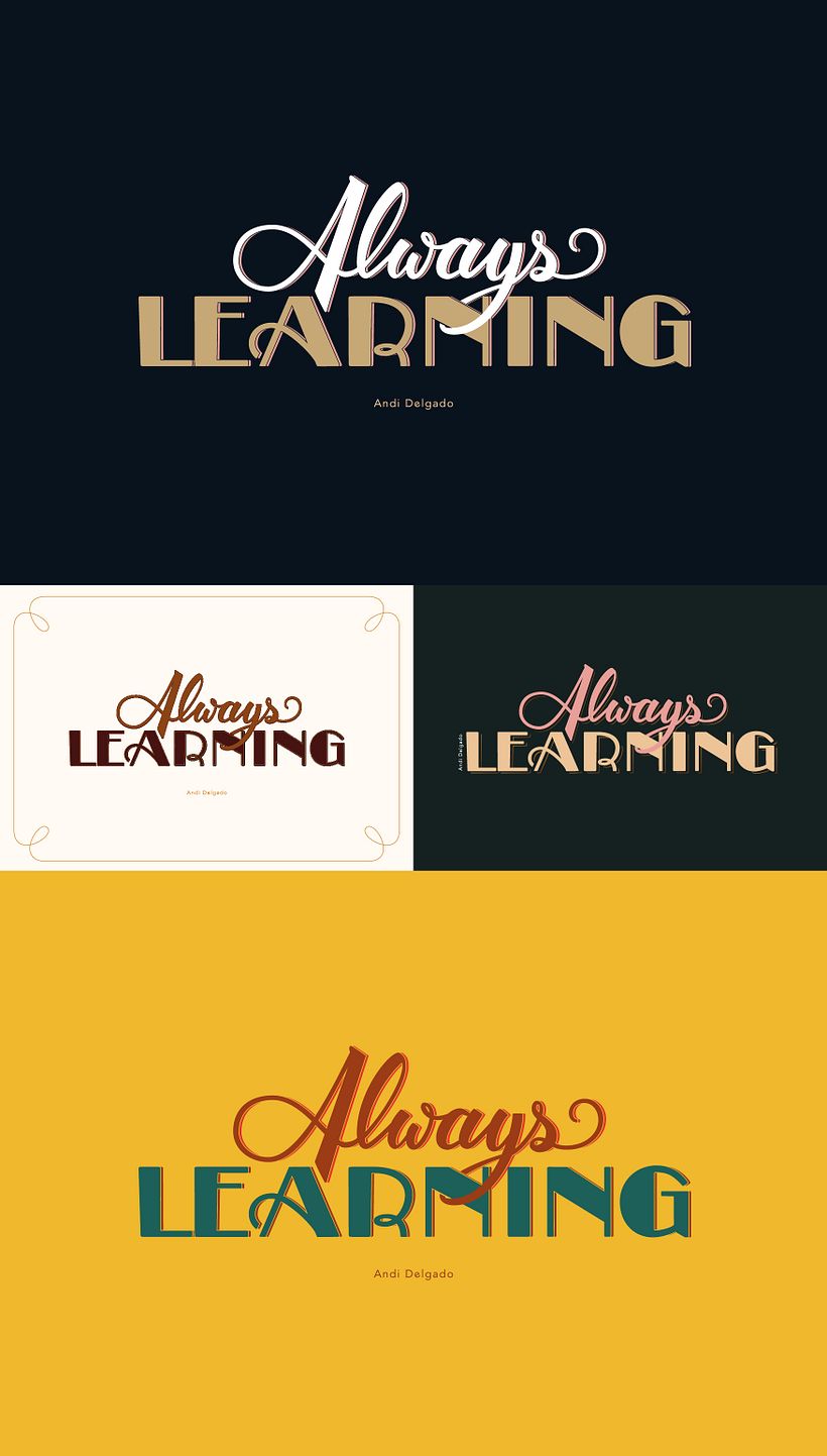Lettering as identity: Always learning 7