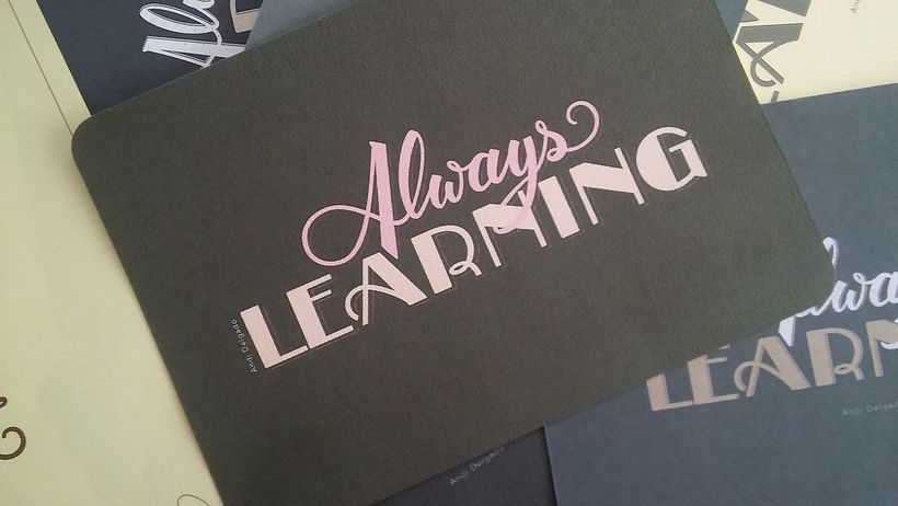 Lettering as identity: Always learning 13