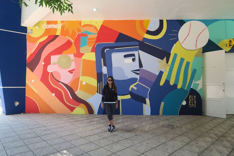 Mural Estadio Beisbol  -1