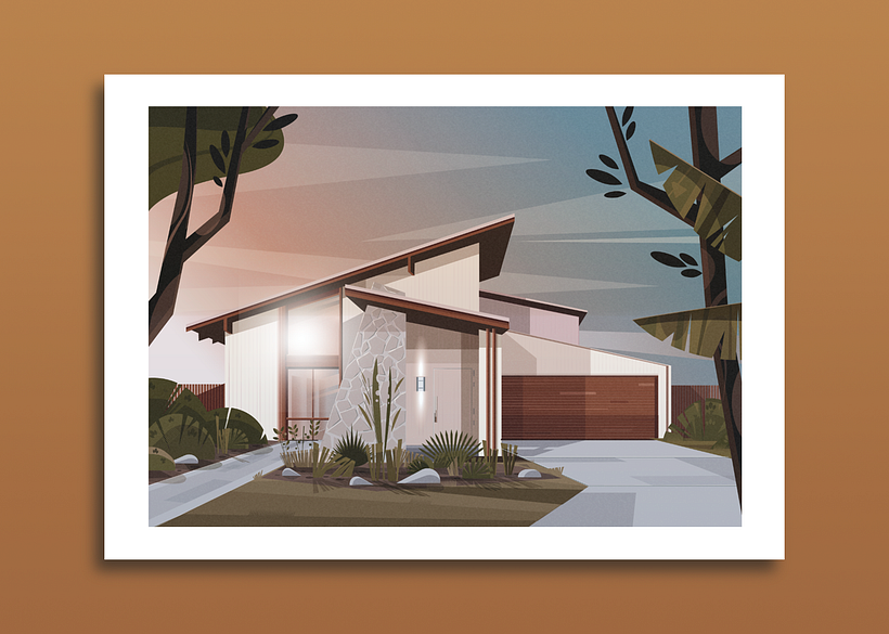 Ilustración vectorial. Vivienda unifamiliar. 11
