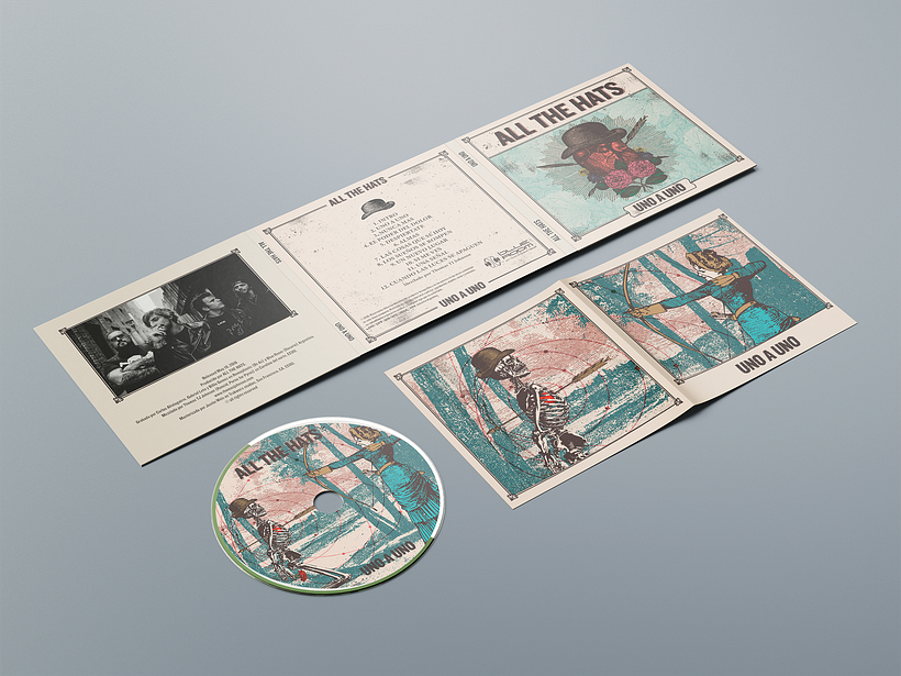 Mi Proyecto del curso: Cartelismo ilustrado | All The Hats "Uno a Uno" - Música