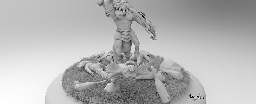 Escultura de centaleón - 3D
