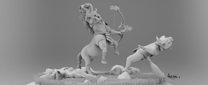 Escultura de centaleón - 3D