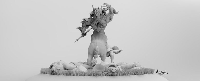 Escultura de centaleón - 3D