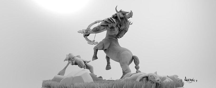 Escultura de centaleón - 3D