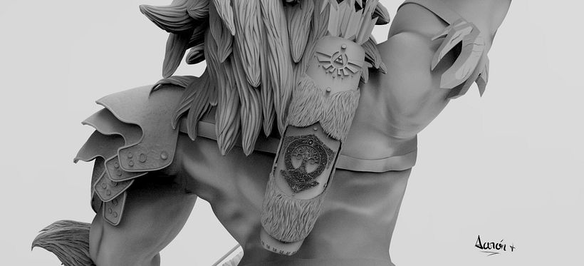 Escultura de centaleón - 3D