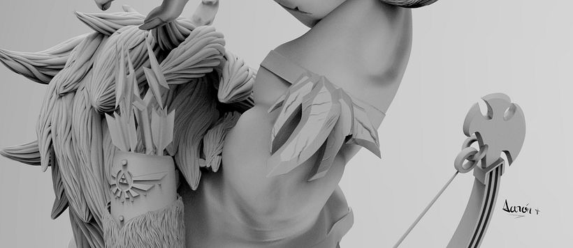 Escultura de centaleón - 3D