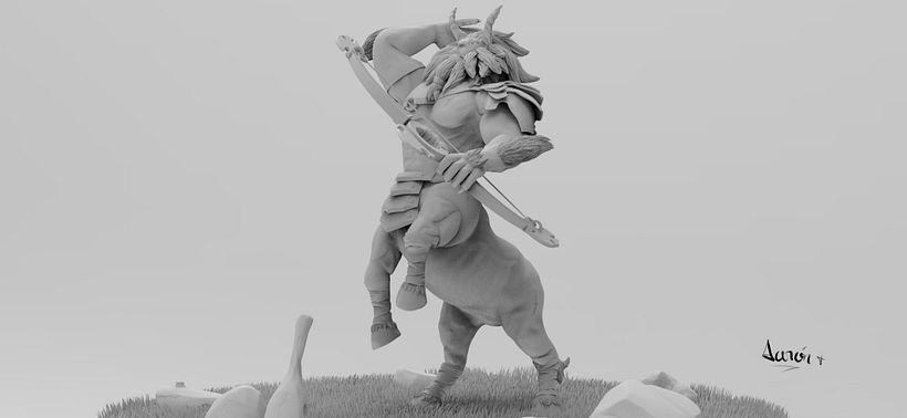 Escultura de centaleón - 3D