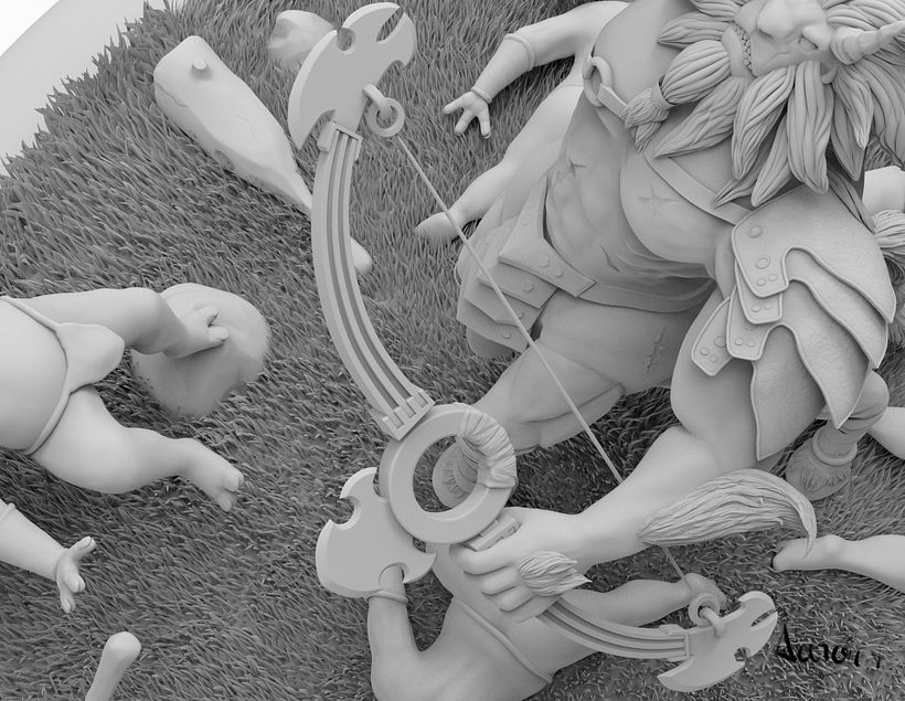 Escultura de centaleón - 3D