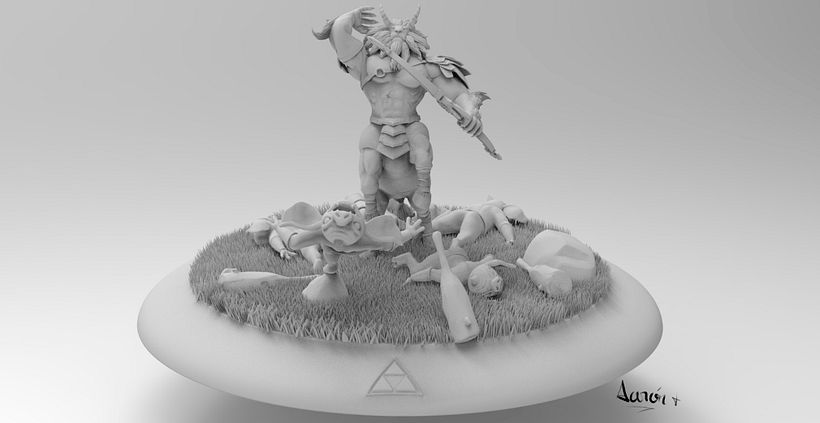 Escultura de centaleón - 3D