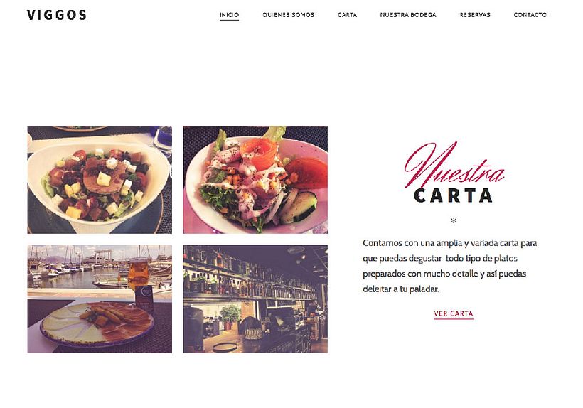 Diseño web: Restaurante Viggos 1