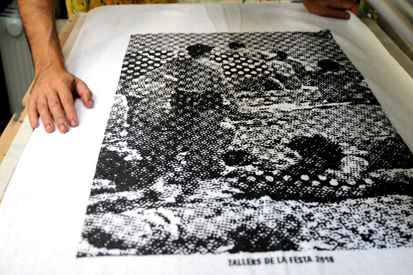 Estampación Toallas para la Festa del Grafisme 6