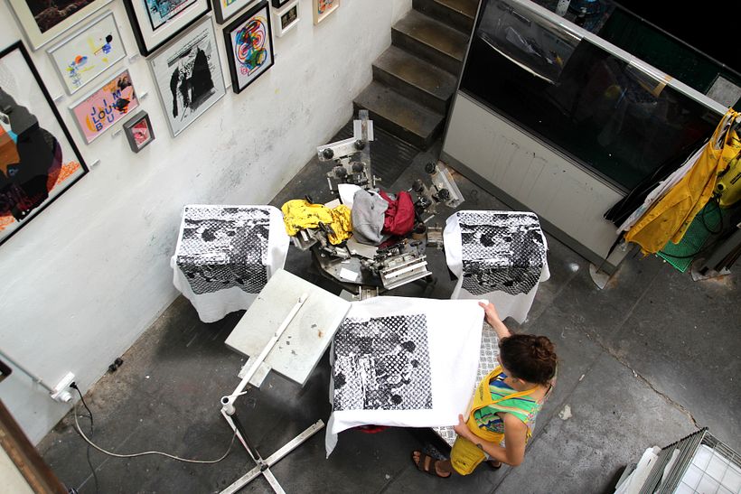 Estampación Toallas para la Festa del Grafisme 9