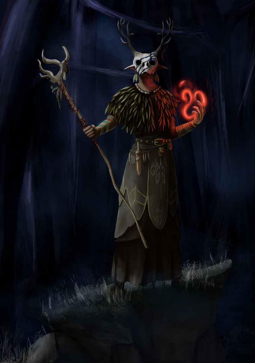 Diseño de personajes para concept art: Forest Wizard 0