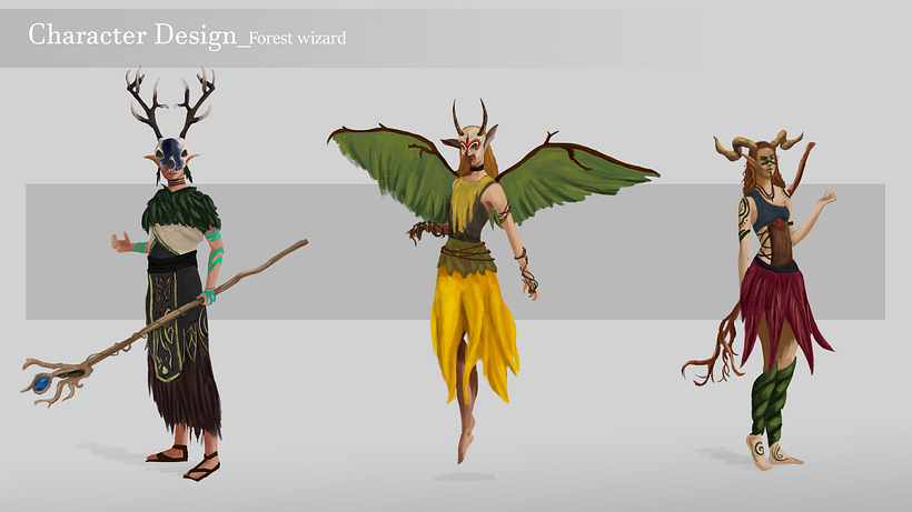 Diseño de personajes para concept art: Forest Wizard 4