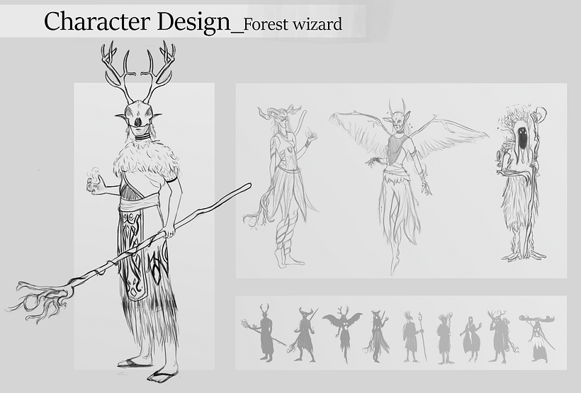 Diseño de personajes para concept art: Forest Wizard 3