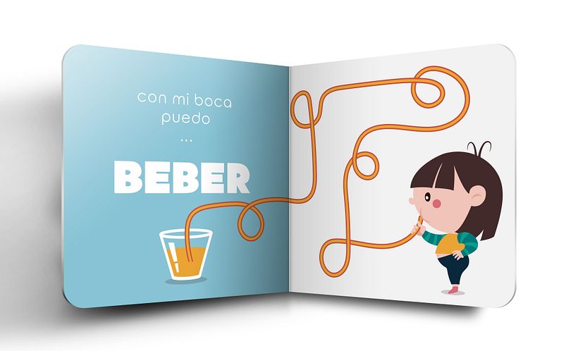 Mi Proyecto del curso:  Ilustración y diseño de libros infantiles - "MIRA, TENGO UNA BOCA" 2