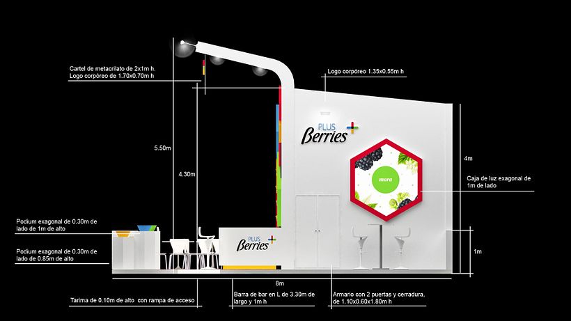Diseño de stand PLUS BERRIES - Fruit Attraction 2018 - Ifema - Madrid 2
