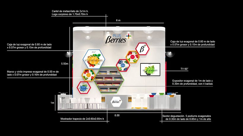 Diseño de stand PLUS BERRIES - Fruit Attraction 2018 - Ifema - Madrid 4