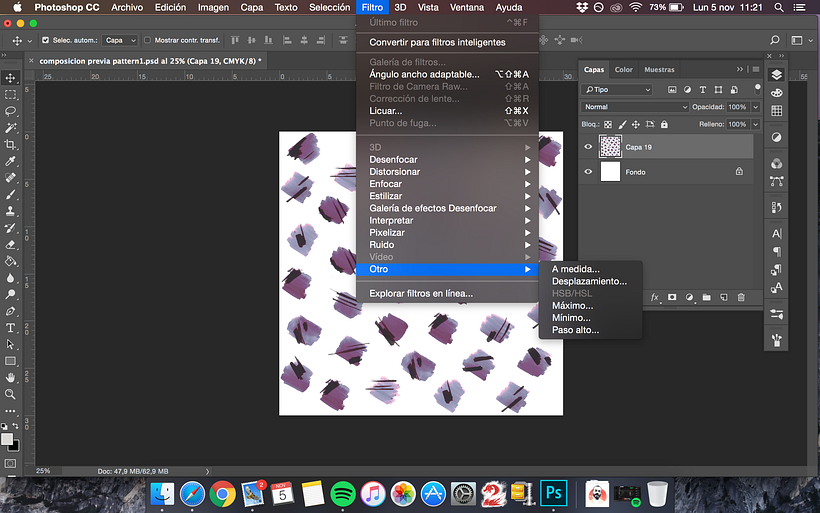 ¿Como se hace el de efecto trama offset en Photoshop? 1
