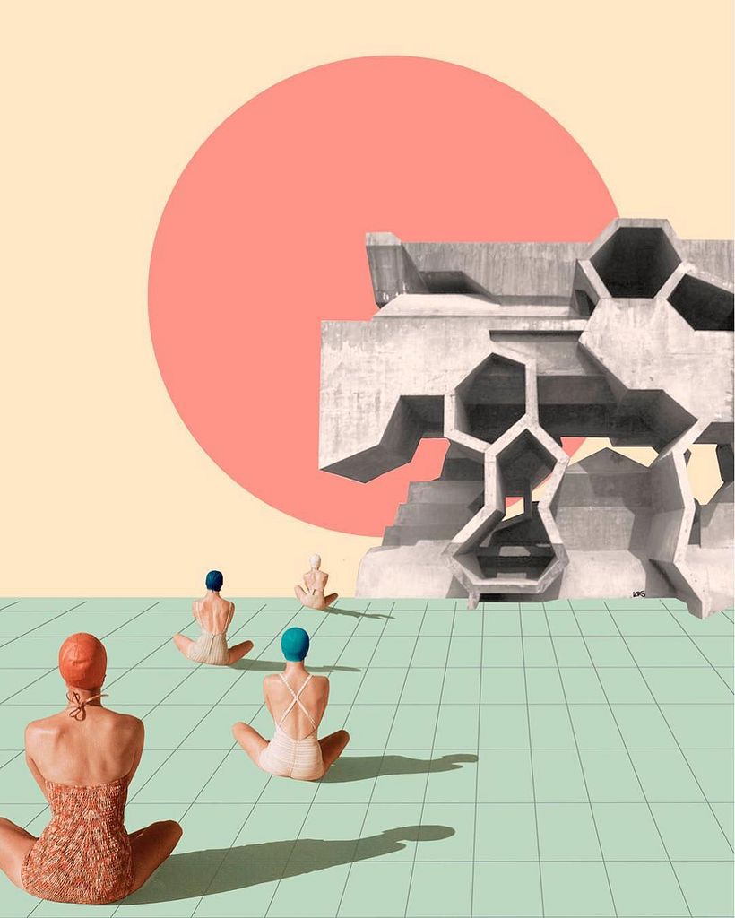 El collage anacrónico, femenino y arquitectónico de Lara Lars 6