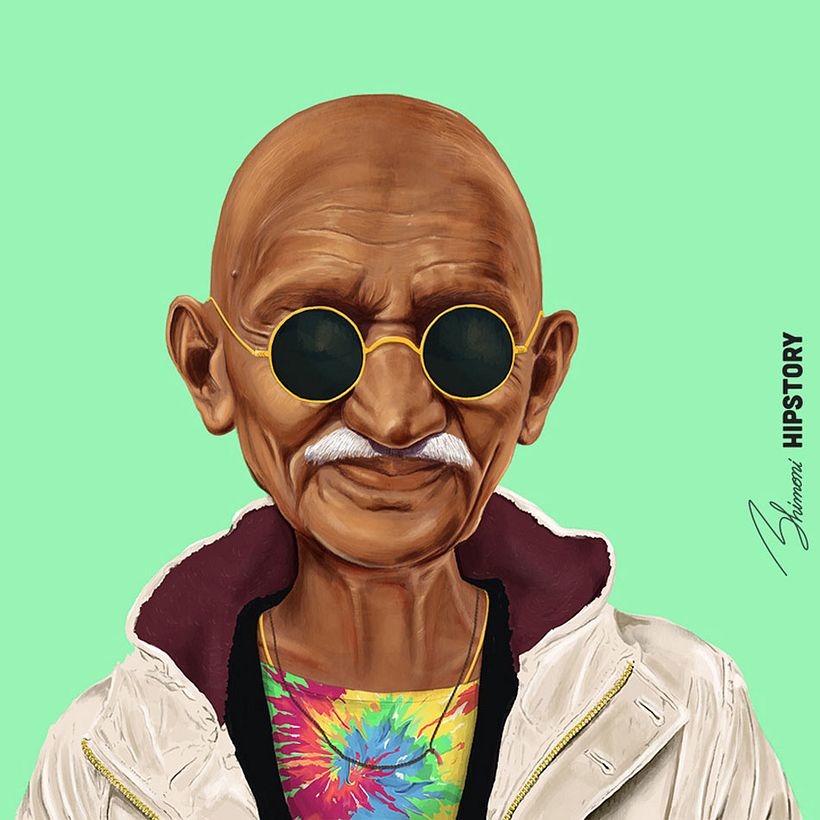 Leyendas de la historia retratados como hispters 14