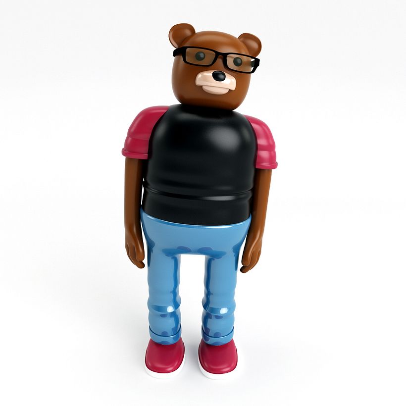 Oso Modelo de Personaje 3D 1