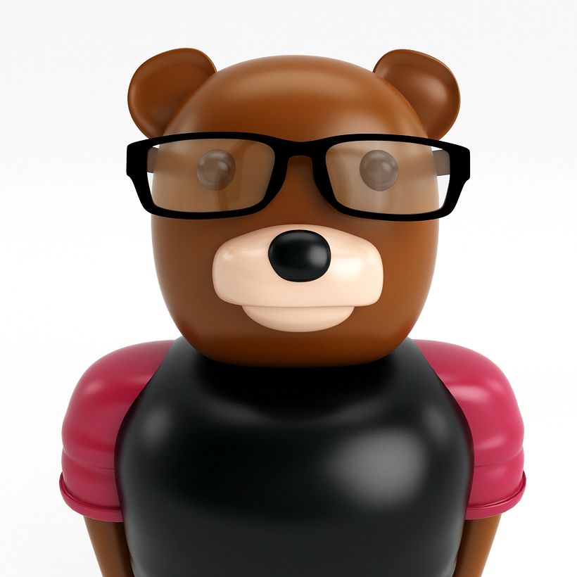 Oso Modelo de Personaje 3D 0