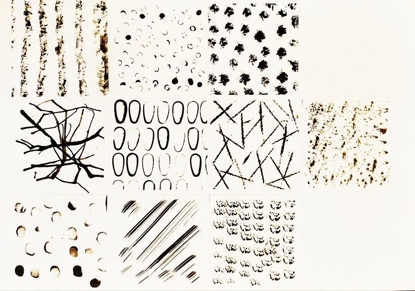 Textures treballades amb tinta xinesa 0