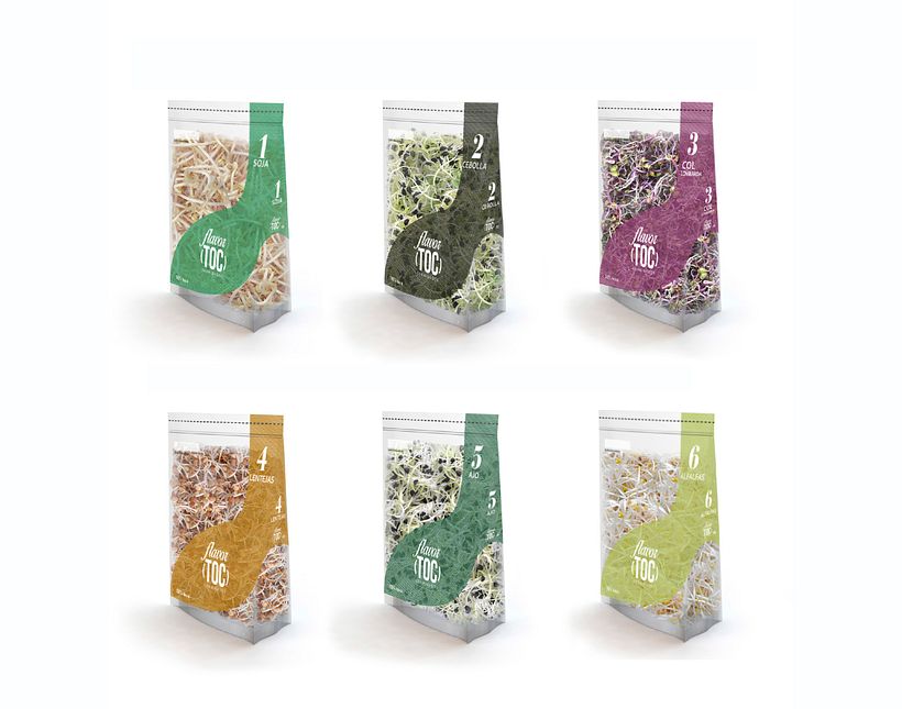 Packaging de germinados Toc Flavor 4