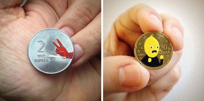'Tales you lose': cuando las monedas se convierten en lienzos 7