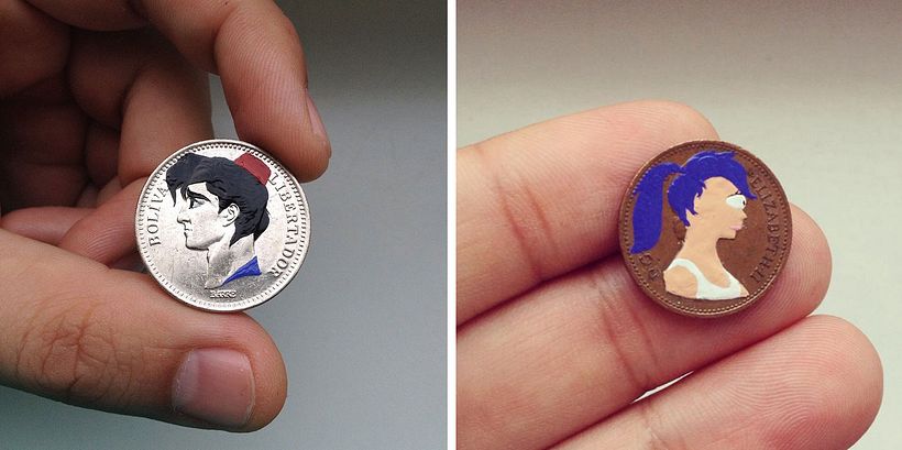 'Tales you lose': cuando las monedas se convierten en lienzos 9
