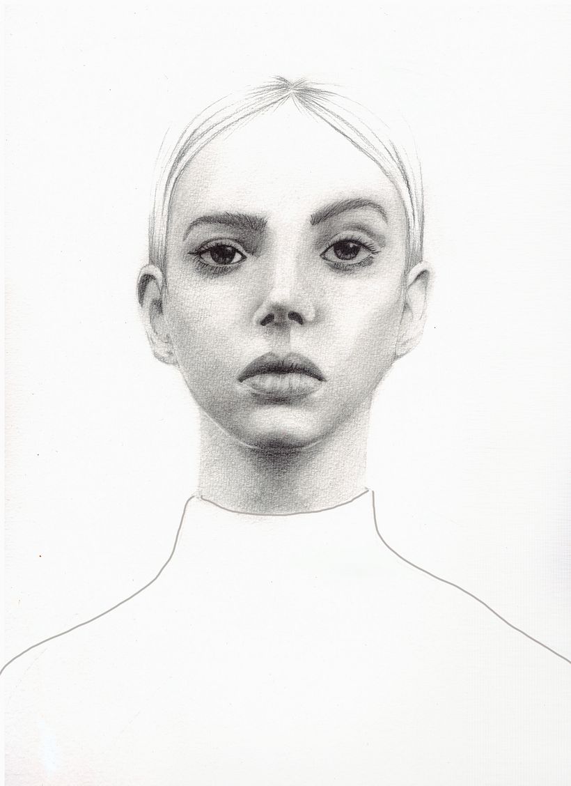 Mi Proyecto del curso: Retrato con lápiz, técnicas de color y Photoshop 6