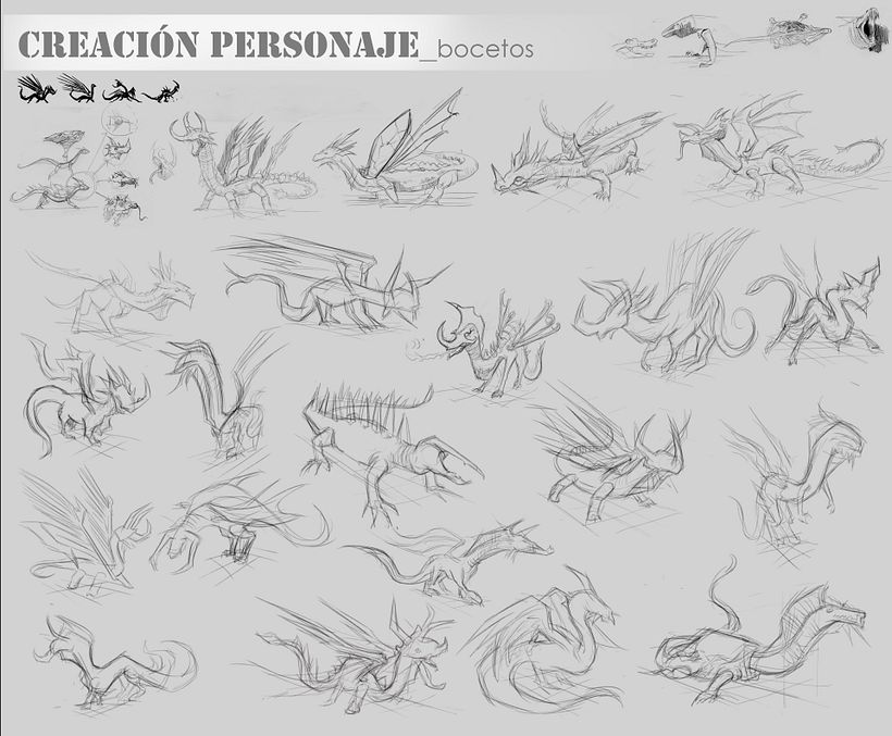 Mi Proyecto del curso: Diseño de personajes para concept art_rediseño del dragón árido 3