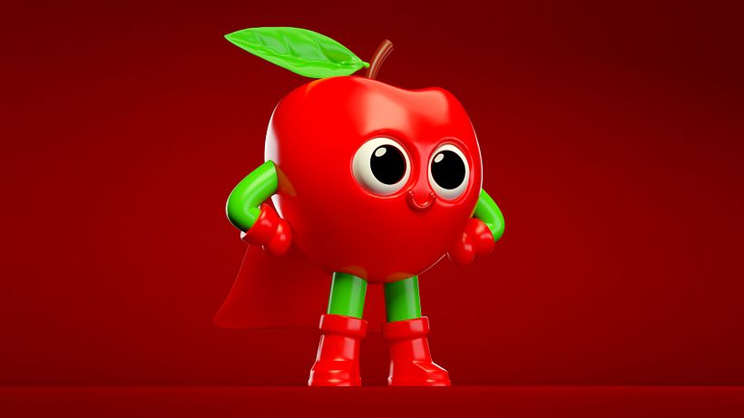 Super Fruities. Diseño de personajes para una marca de Jugo de frutas 6