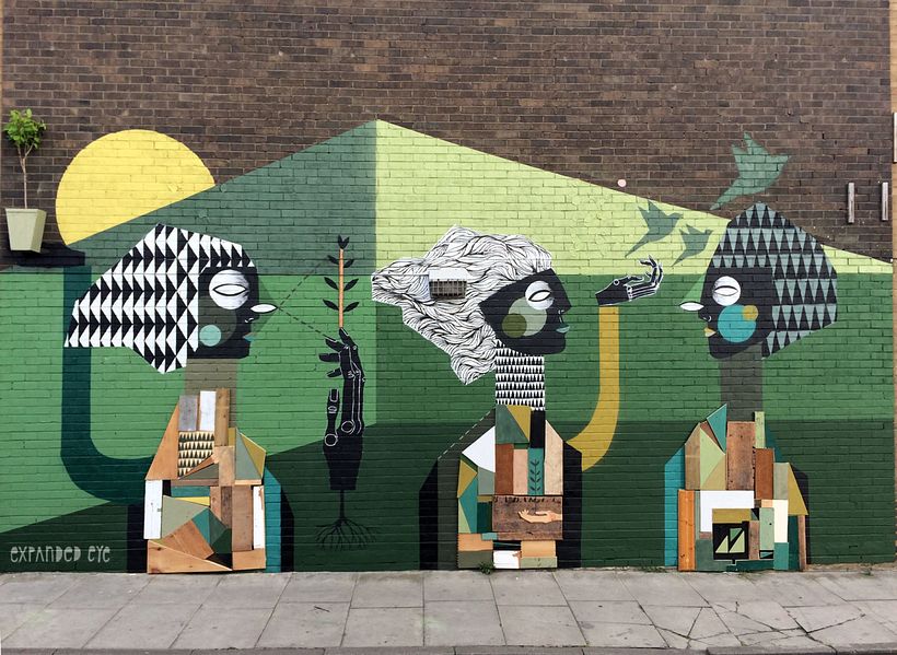 Tatuajes, esculturas y murales que retratan la vida de manera abstracta 1