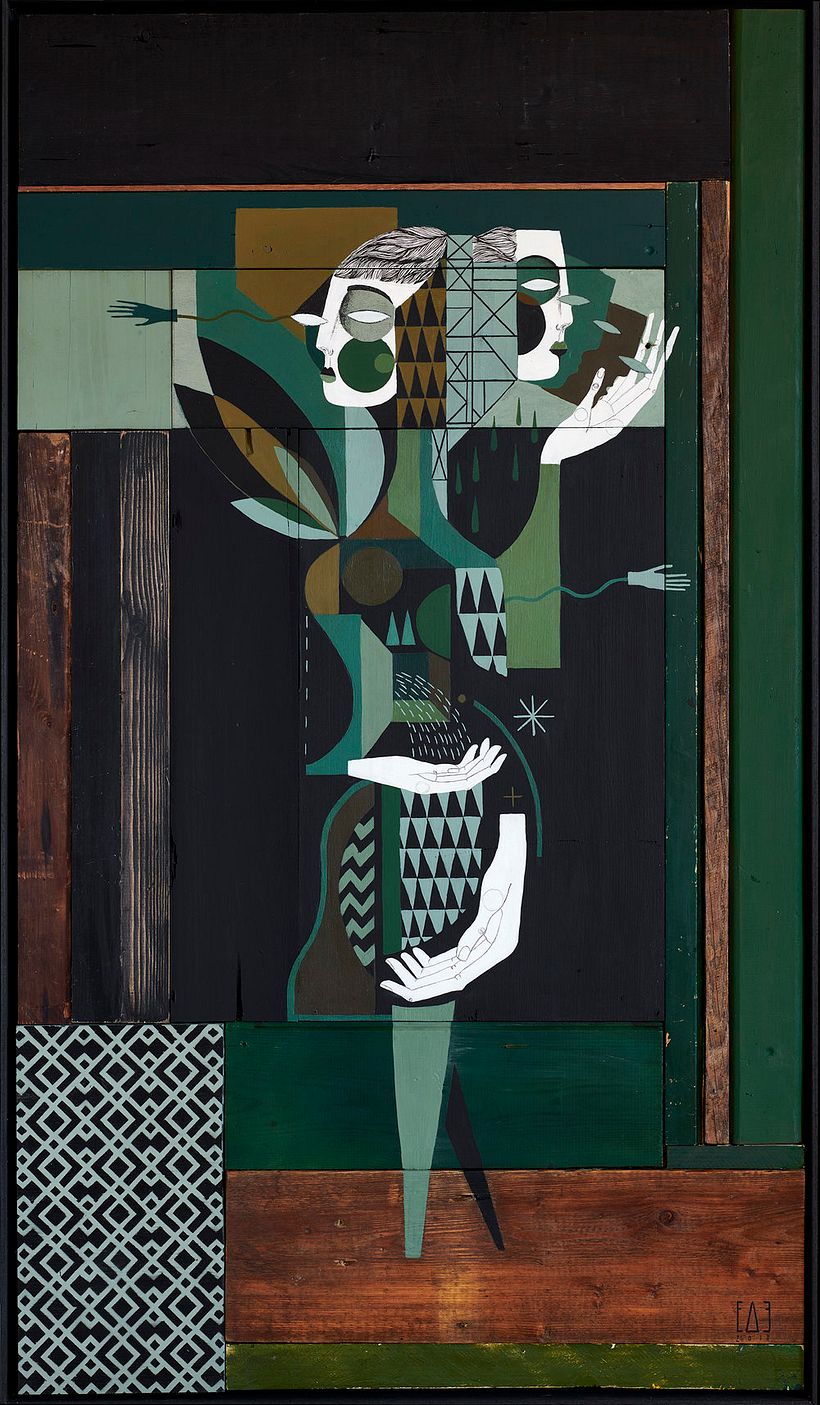 Tatuajes, esculturas y murales que retratan la vida de manera abstracta 4