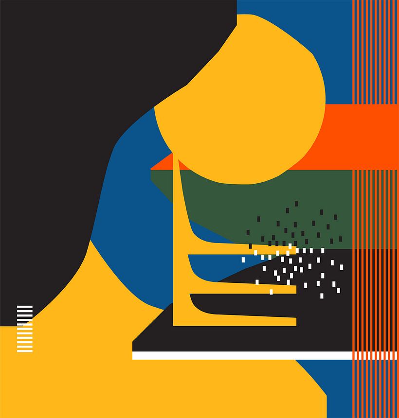 Abstracción geométrica tropical, saludando a Lou 5