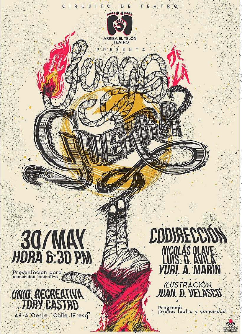 Cartel teatral "El juego de la Guerra" 5
