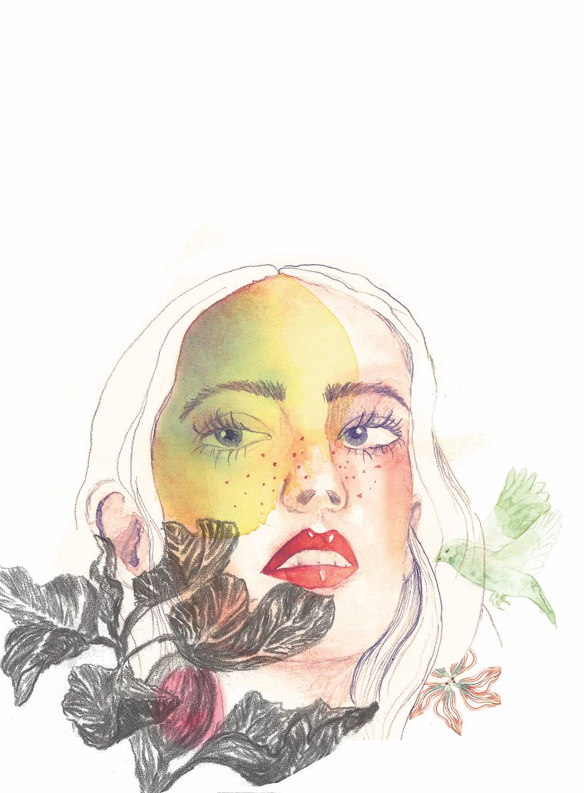 Mi Proyecto del curso: Retrato ilustrado en acuarela 0