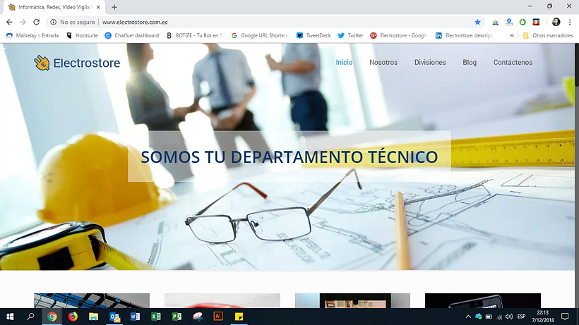 Diseño web comercial de electrostore.com.ec 1