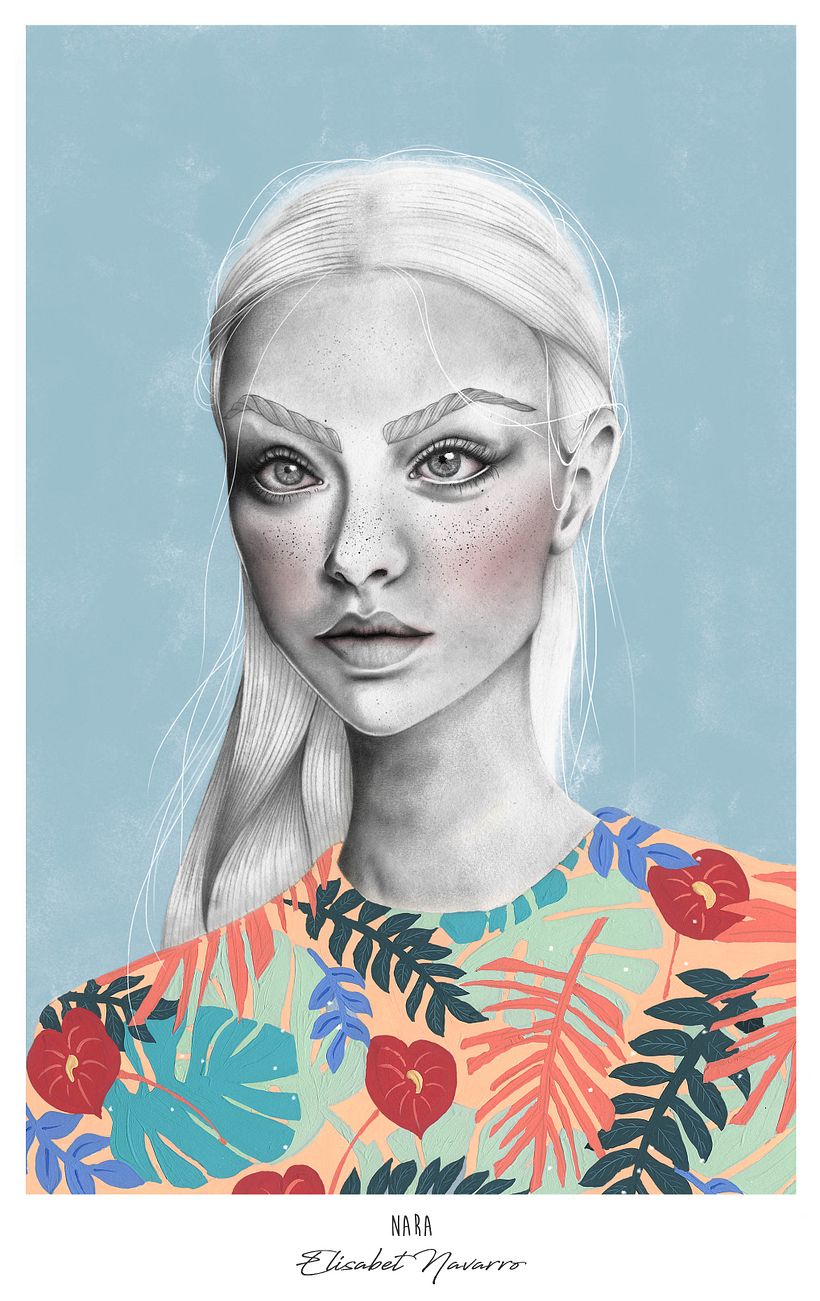 Mi Proyecto del curso: Retrato con lápiz, técnicas de color y Photoshop - Ilustración tradicional