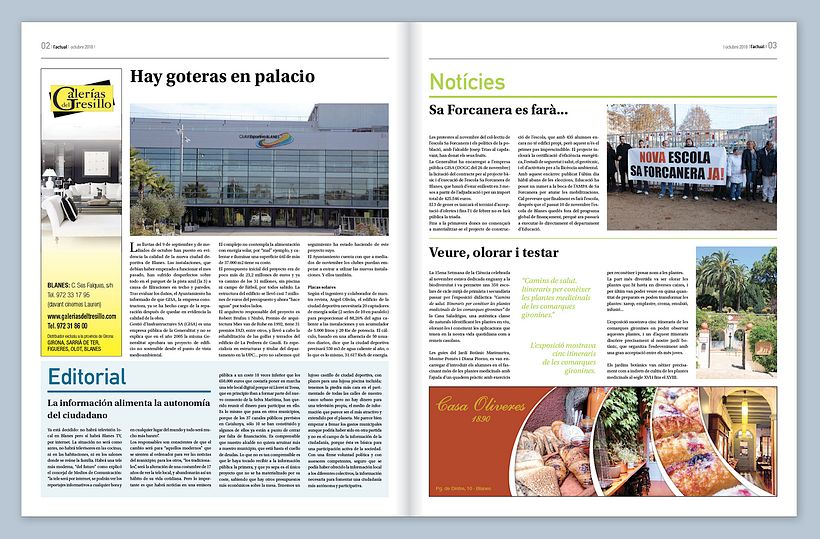 Diseño del informativo Actual de Blanes 2
