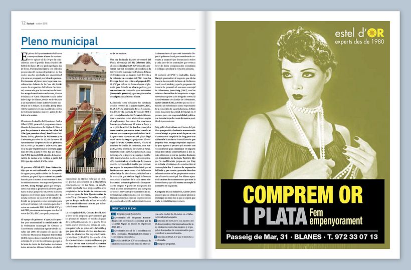 Diseño del informativo Actual de Blanes 7