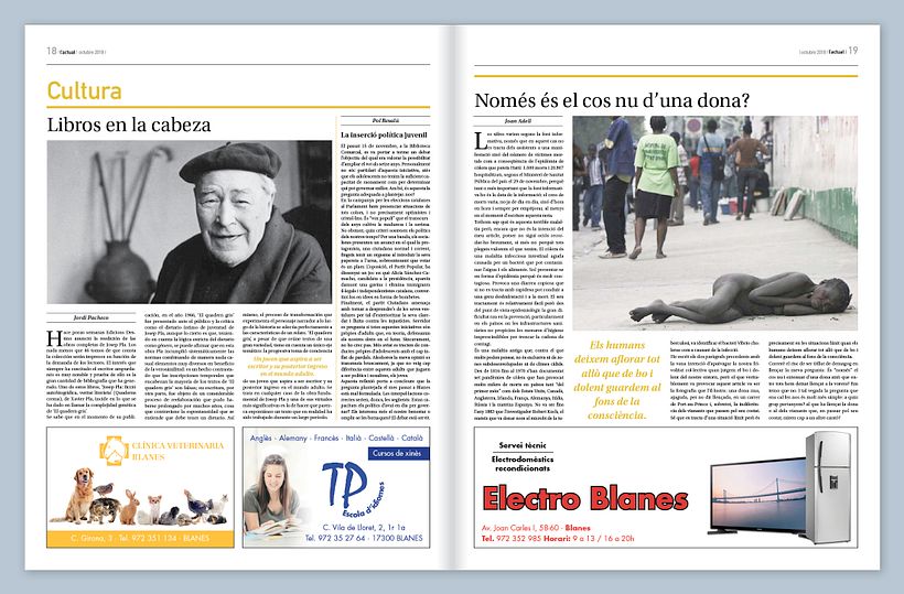 Diseño del informativo Actual de Blanes 10