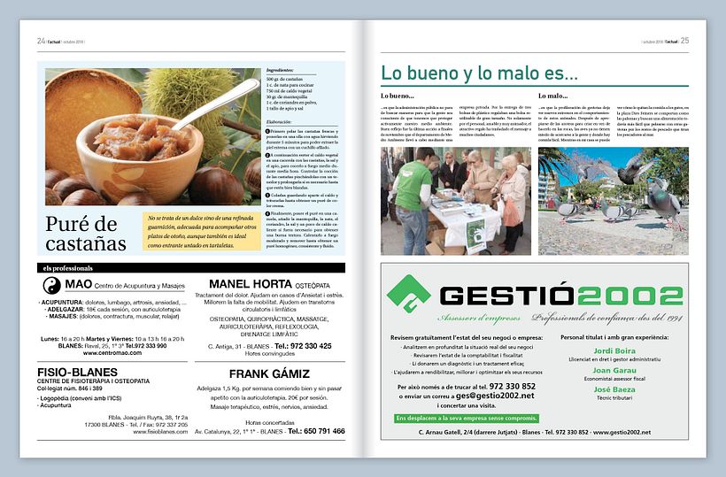 Diseño del informativo Actual de Blanes 13