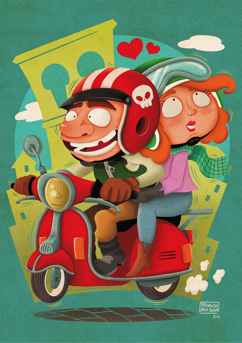 Riding a motorcycle 1