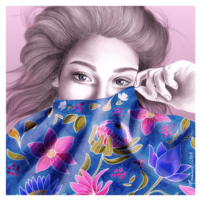 Mi Proyecto del curso: Retrato con lápiz, técnicas de color y Photoshop 13